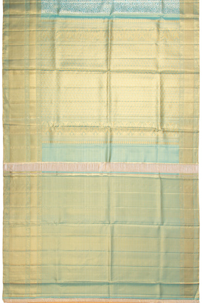 Kanchipuram Silk Tissue Brocade Sky Blue Saree