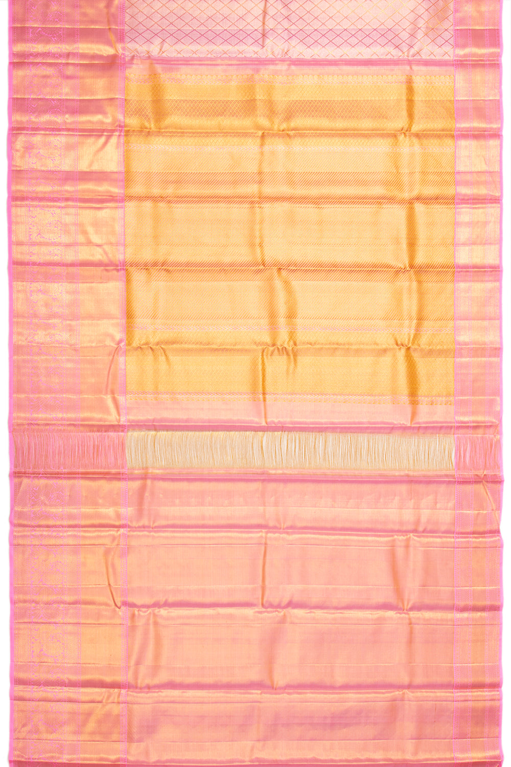 Kanchipuram Silk Tissue Brocade Baby Pink Saree