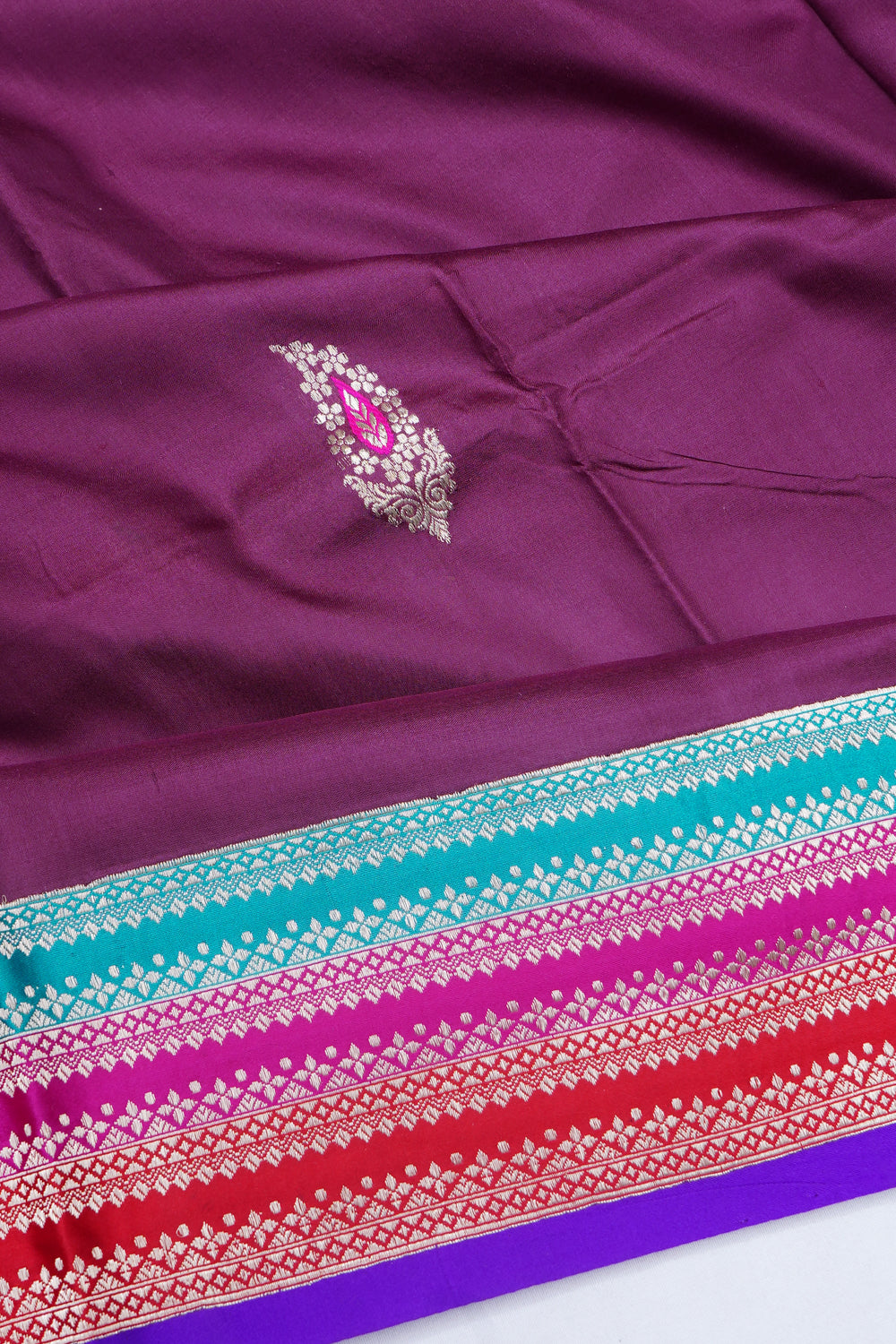 Soft Silk Butta Purple Saree