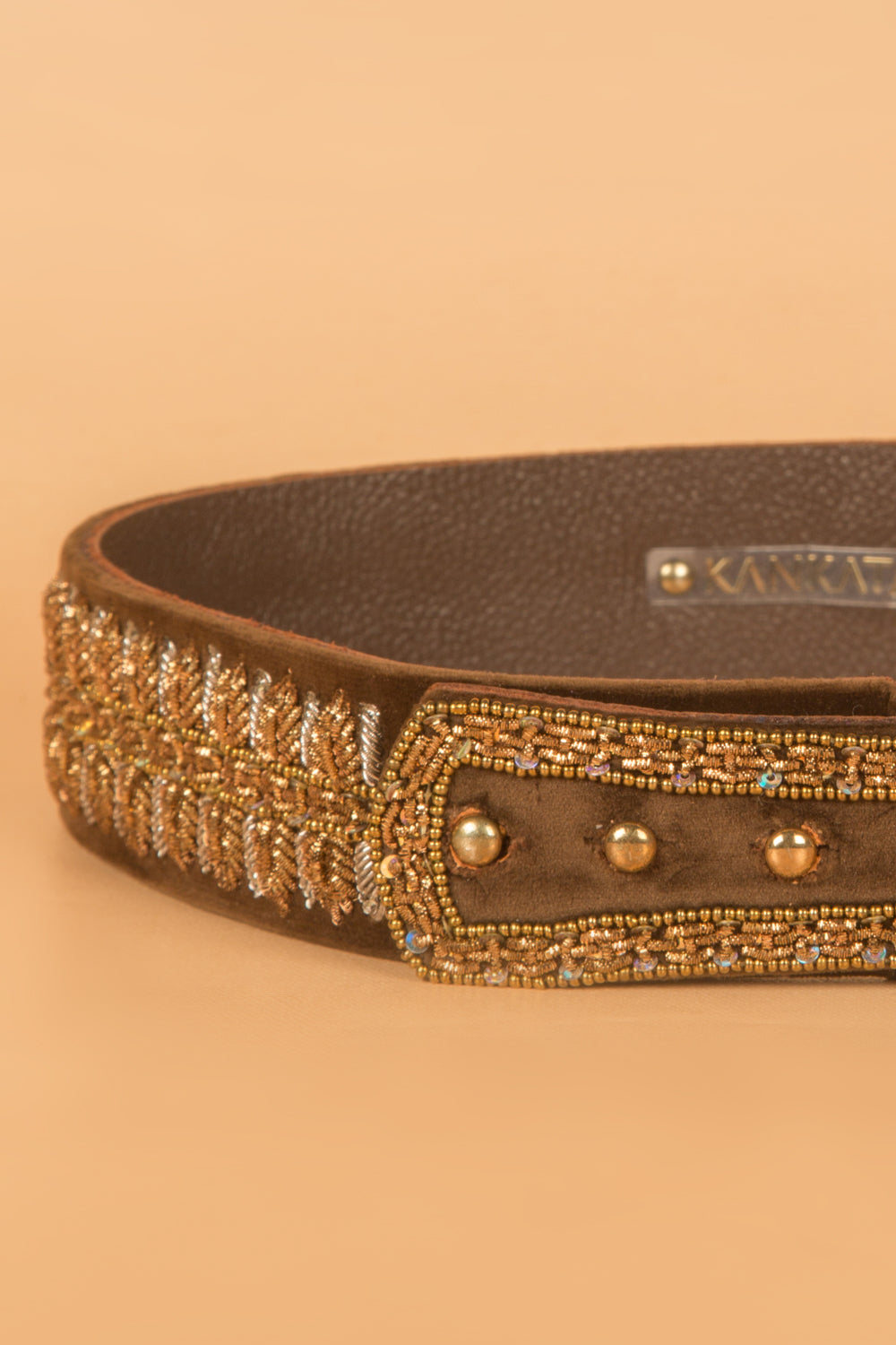 Zardosi Embroidery High Wasit Belt By Kankatala