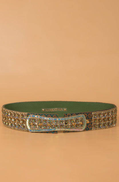 Zardosi Embroidery High Wasit Belt By Kankatala