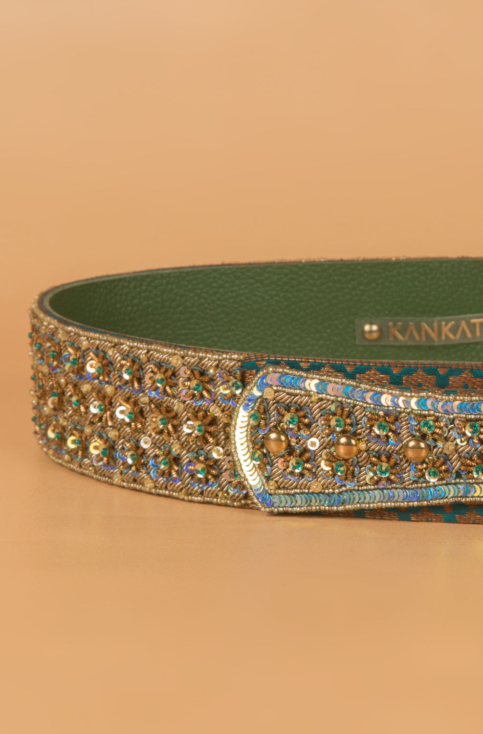 Zardosi Embroidery High Wasit Belt By Kankatala