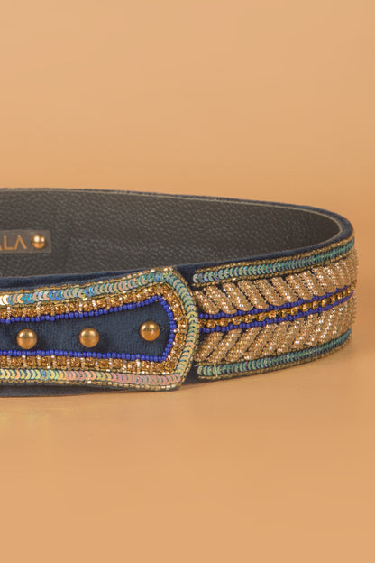 Zardosi Embroidery High Wasit Belt By Kankatala