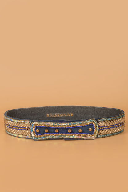 Zardosi Embroidery High Wasit Belt By Kankatala