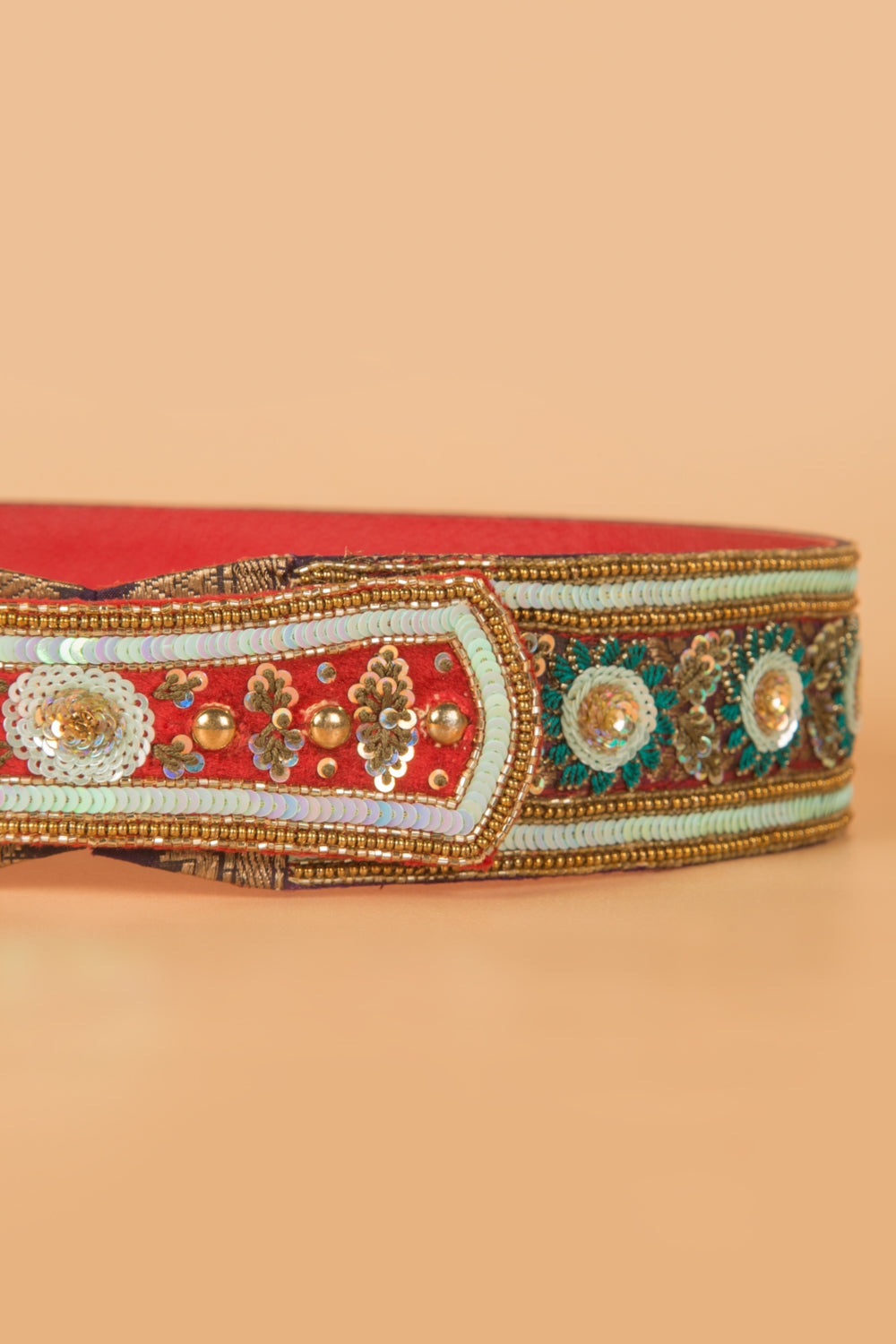 Zardosi Embroidery High Wasit Belt By Kankatala