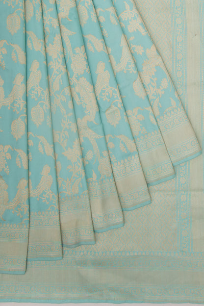 Banarasi Silk Jaal Sky Blue Saree