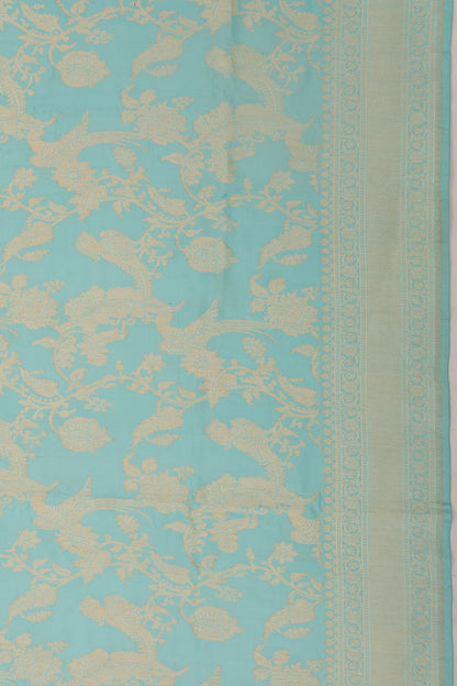 Banarasi Silk Jaal Sky Blue Saree