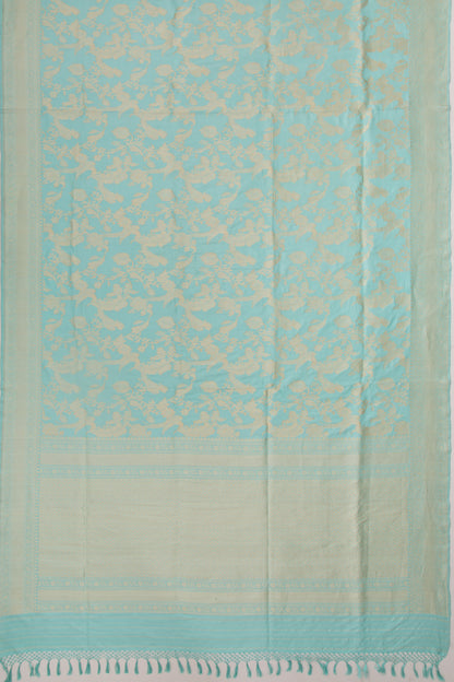 Banarasi Silk Jaal Sky Blue Saree