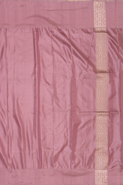 Banarasi Silk Vertical Lines Peach Saree