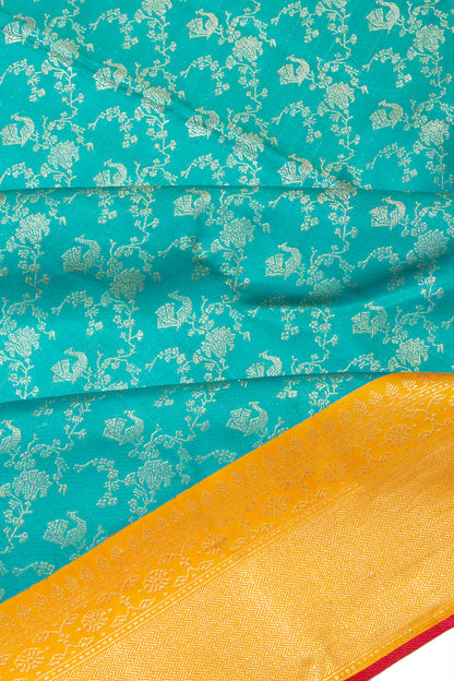 Kanchipuram Silk Brocade Sky Blue Saree