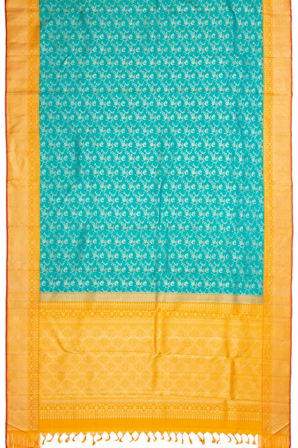 Kanchipuram Silk Brocade Sky Blue Saree