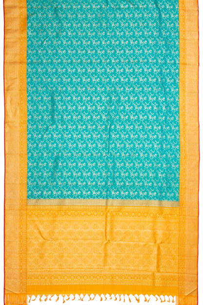 Kanchipuram Silk Brocade Sky Blue Saree