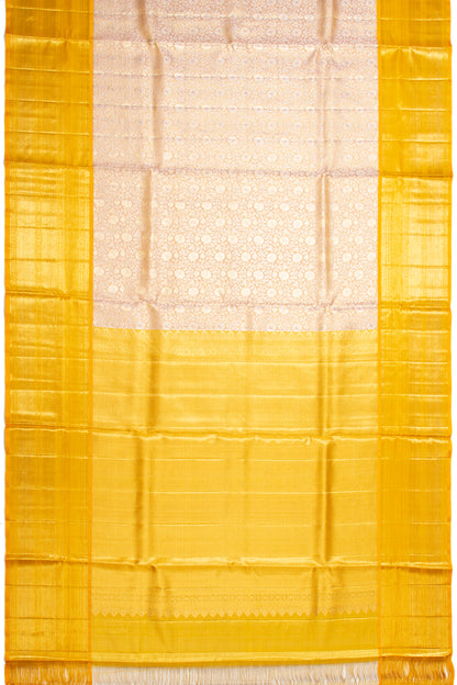 Kanchipuram Silk Tissue Brocade Gold Saree