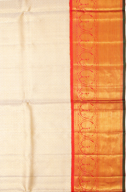 Kanchipuram Silk Tissue Brocade Gold Saree