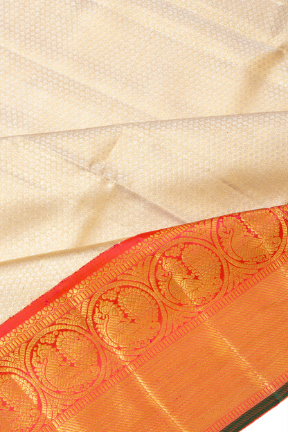 Kanchipuram Silk Tissue Brocade Gold Saree
