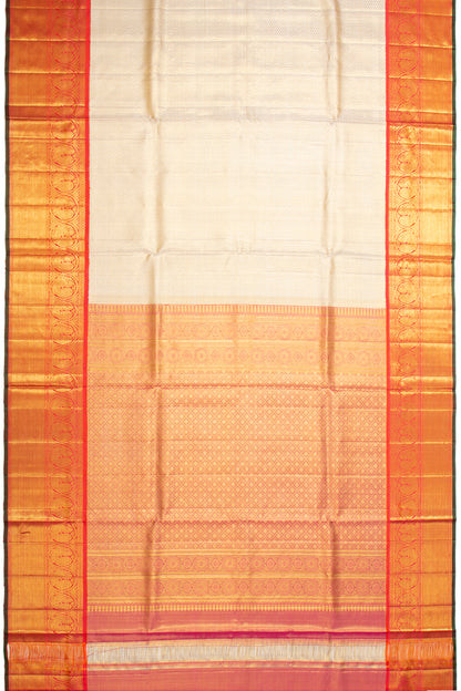 Kanchipuram Silk Tissue Brocade Gold Saree