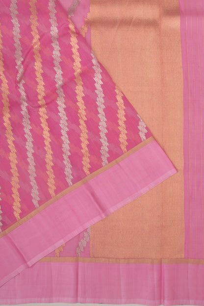 Organza Jaal Sea Pink Saree