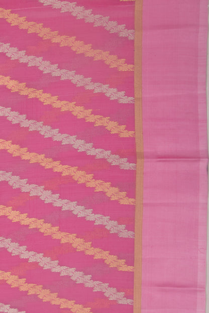 Organza Jaal Sea Pink Saree