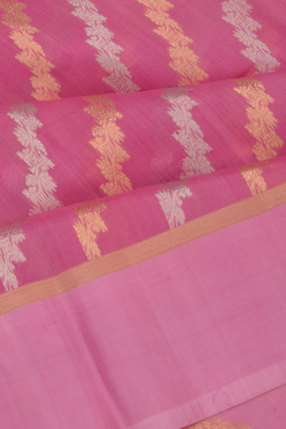 Organza Jaal Sea Pink Saree