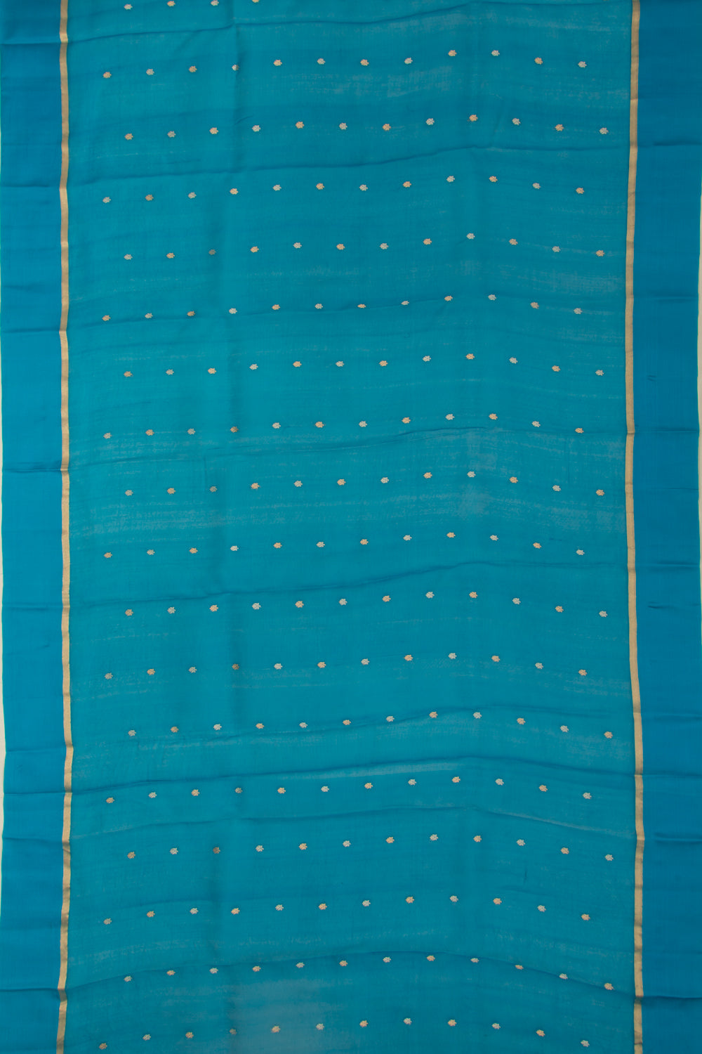 Organza Jaal Teal Blue Saree