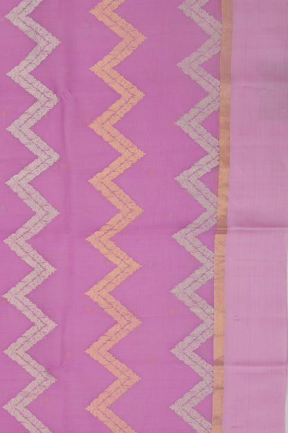 Organza Half-n-Half Jaal And Butta Lavender Saree
