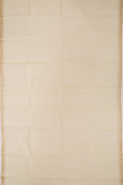 Dhakai Kora Organza Checks And Butta Lemon Yellow Saree