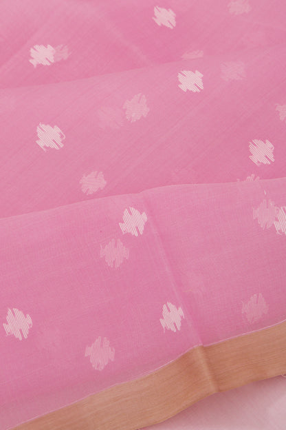 Dhakai Kora Organza Butta Pink Saree