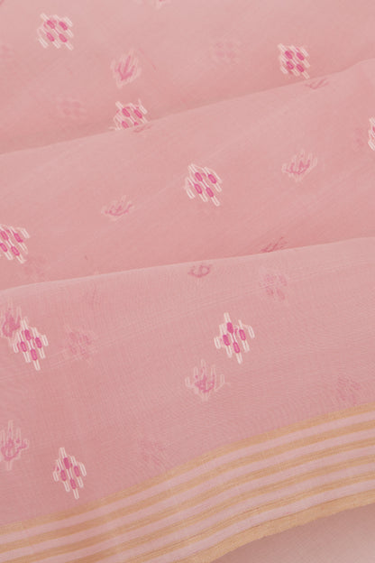 Dhakai Kora Organza Butta Lemon Lilac Saree