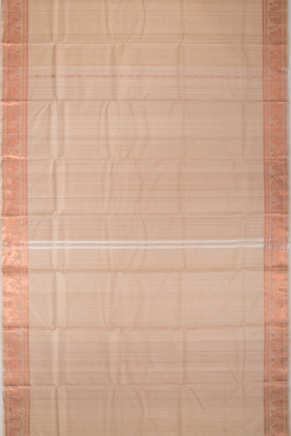 Baluchari Tussar Butta Cream Saree