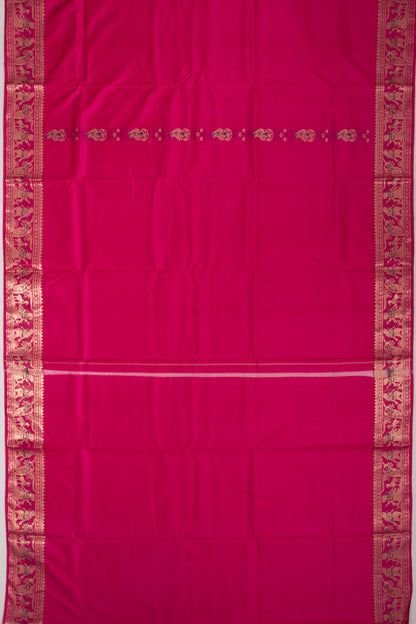 Baluchari Silk Butta Pink Saree