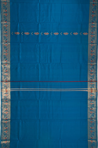 Baluchari Silk Butta Blue Saree