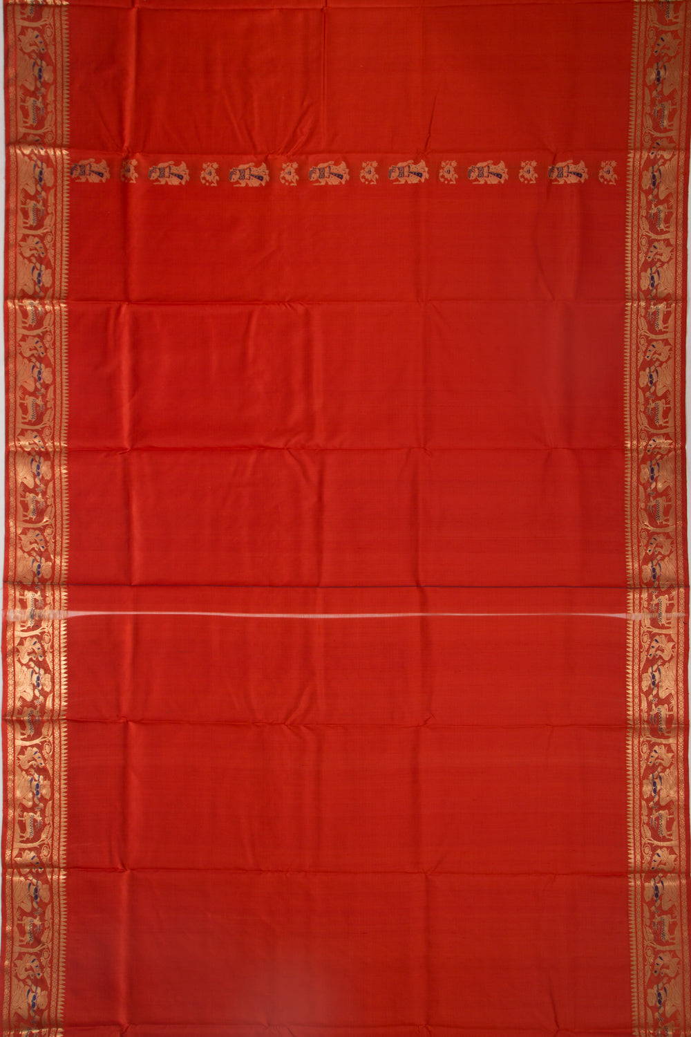 Baluchari Silk Butta Red Saree