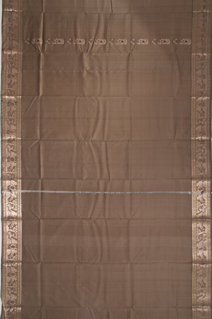 Baluchari Silk Butta Grey Saree