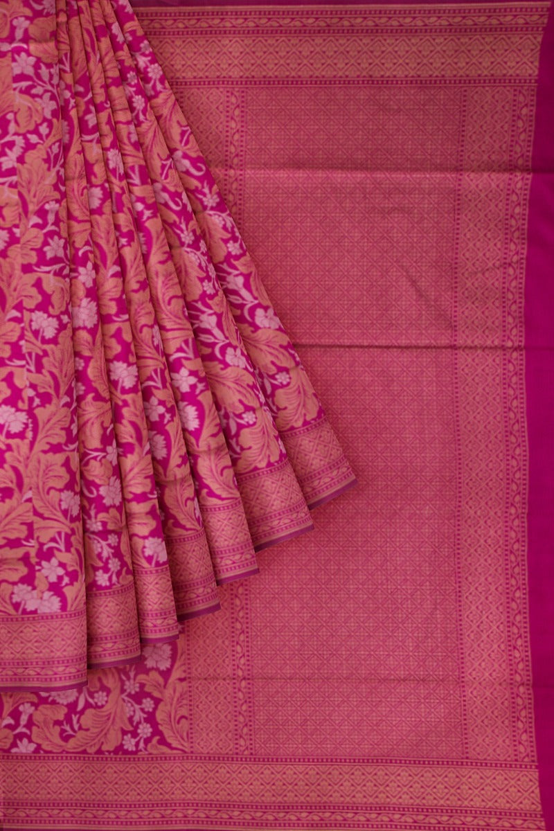 Banarasi Silk Jaal Purple Saree