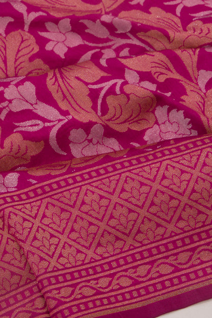 Banarasi Silk Jaal Purple Saree