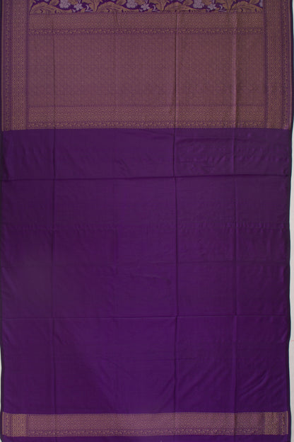 Banarasi Silk Jaal Violet Saree