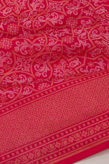 Banarasi Silk Jaal Pink Saree