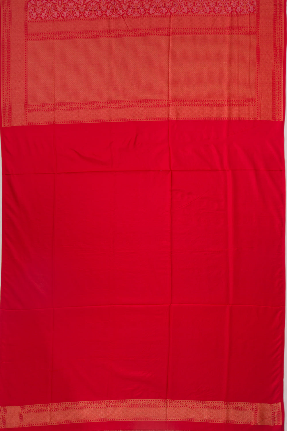 Banarasi Silk Jaal Red Saree