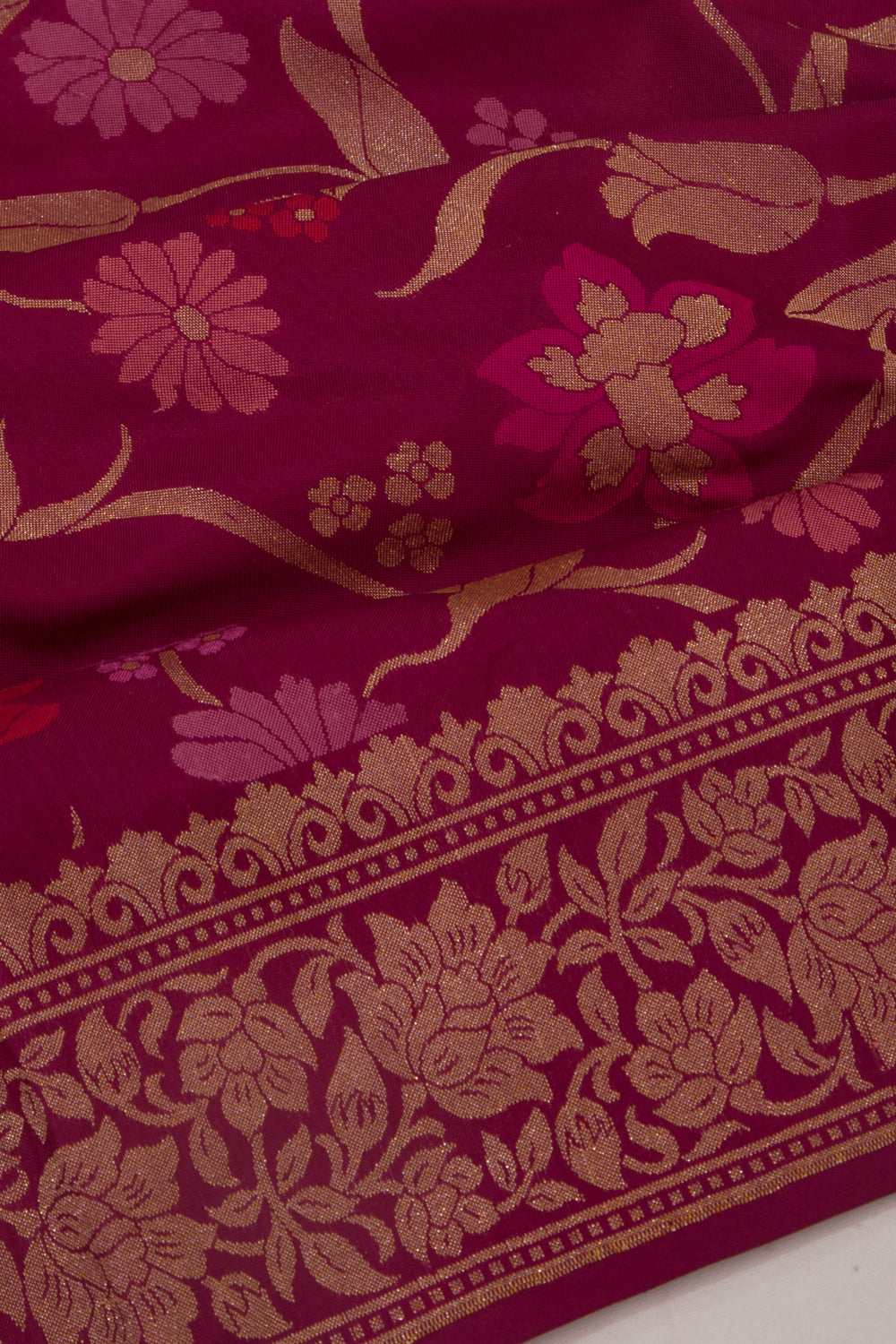 Banarasi Silk Jaal Purple Saree