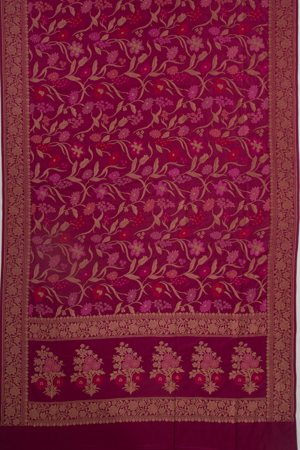 Banarasi Silk Jaal Purple Saree
