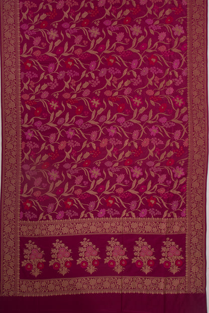 Banarasi Silk Jaal Purple Saree