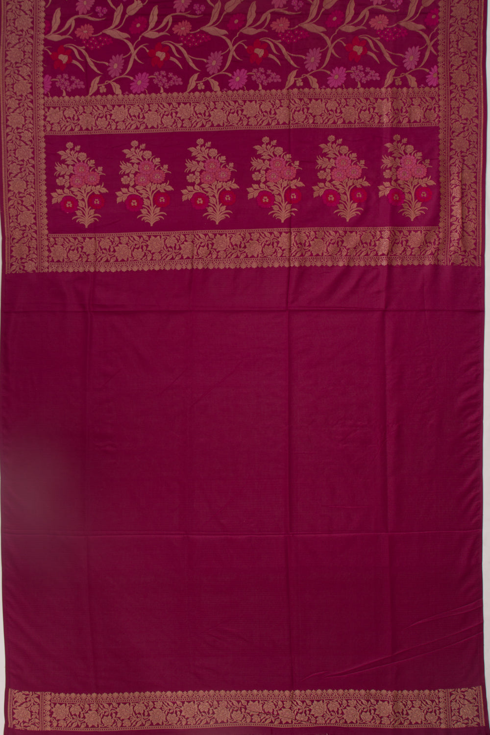 Banarasi Silk Jaal Purple Saree