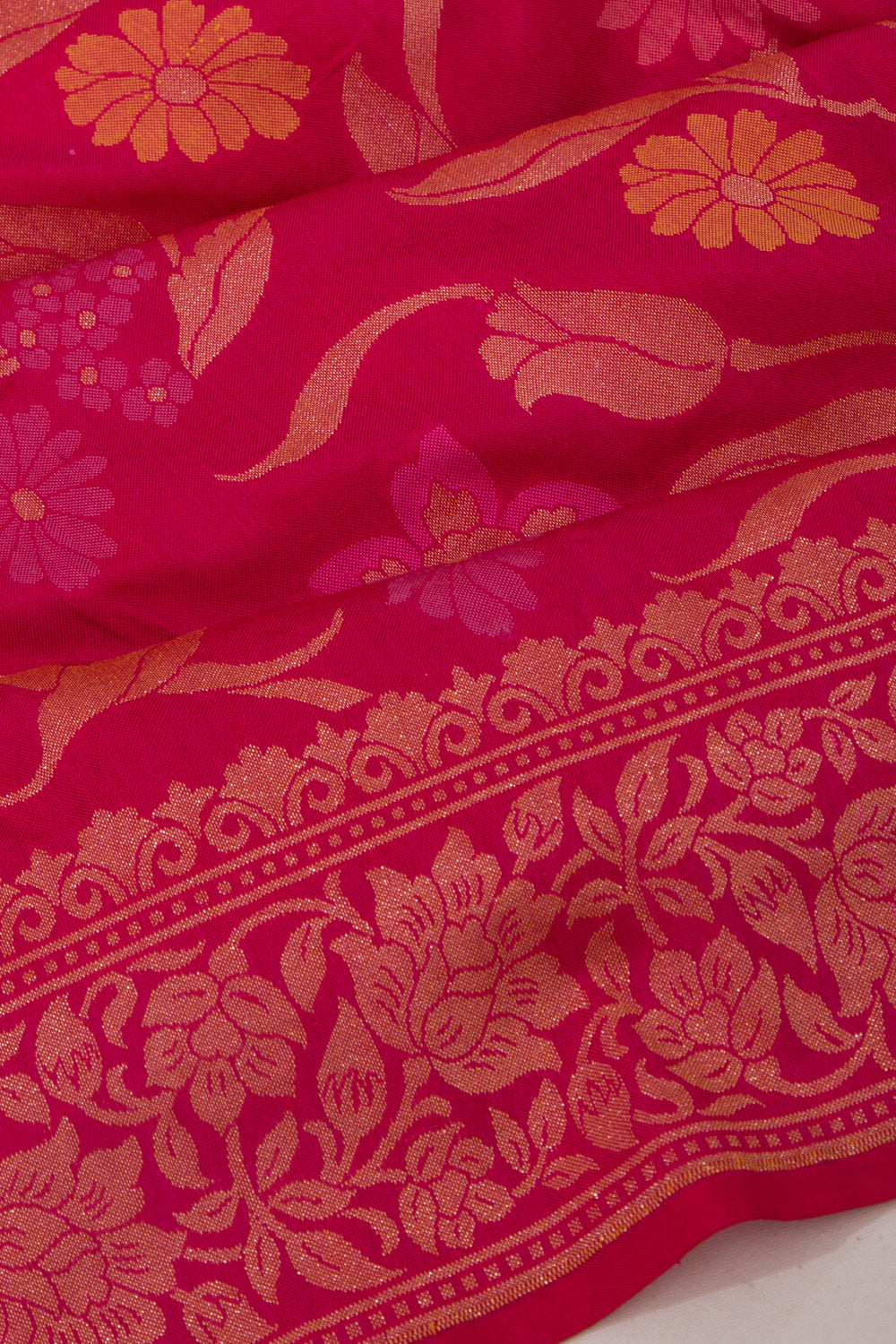 Banarasi Silk Jaal Pink Saree