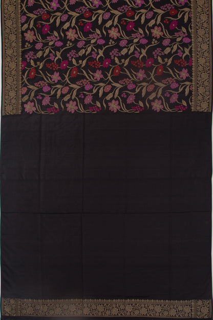 Banarasi Silk Jaal Black Saree