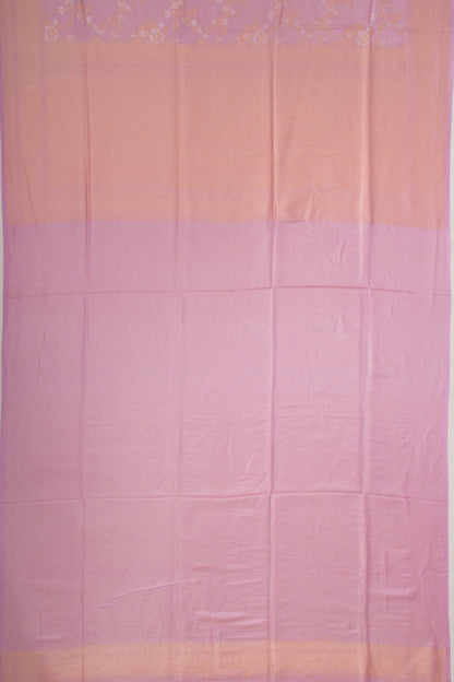 Banarasi Silk Jaal And Butta Lavender Saree
