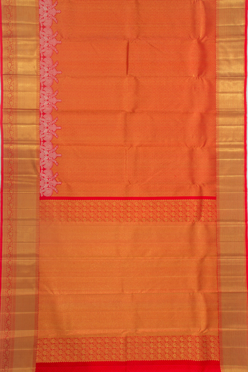 Kanchipuram Silk Brocade Red Saree