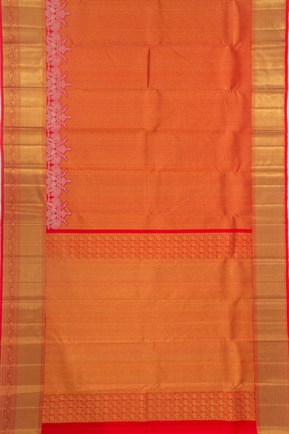 Kanchipuram Silk Brocade Red Saree
