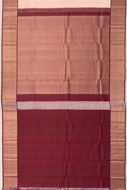 Kanchipuram Linen Butta Peach Saree