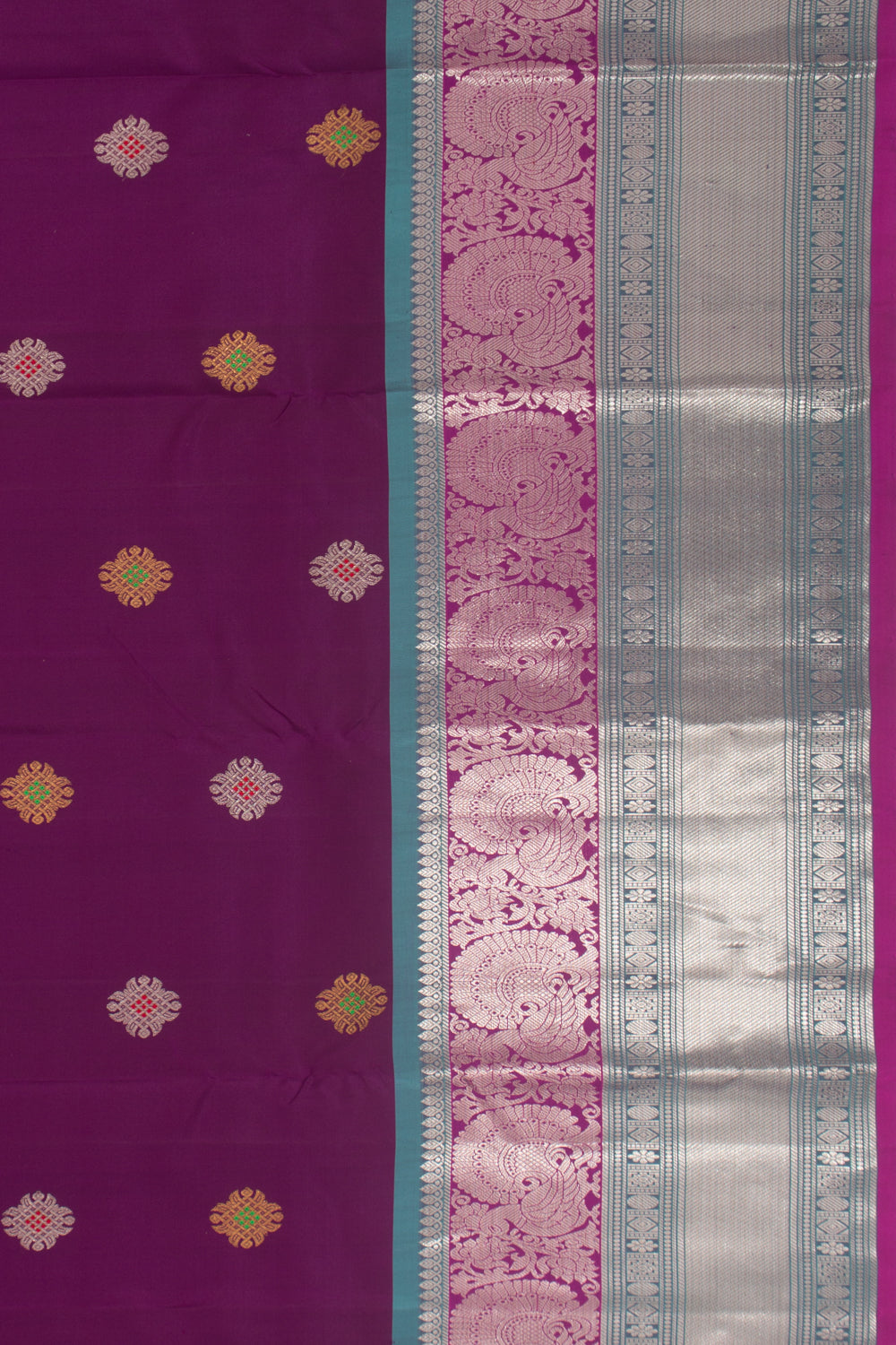 Kanchipuram Silk Butta Purple Saree