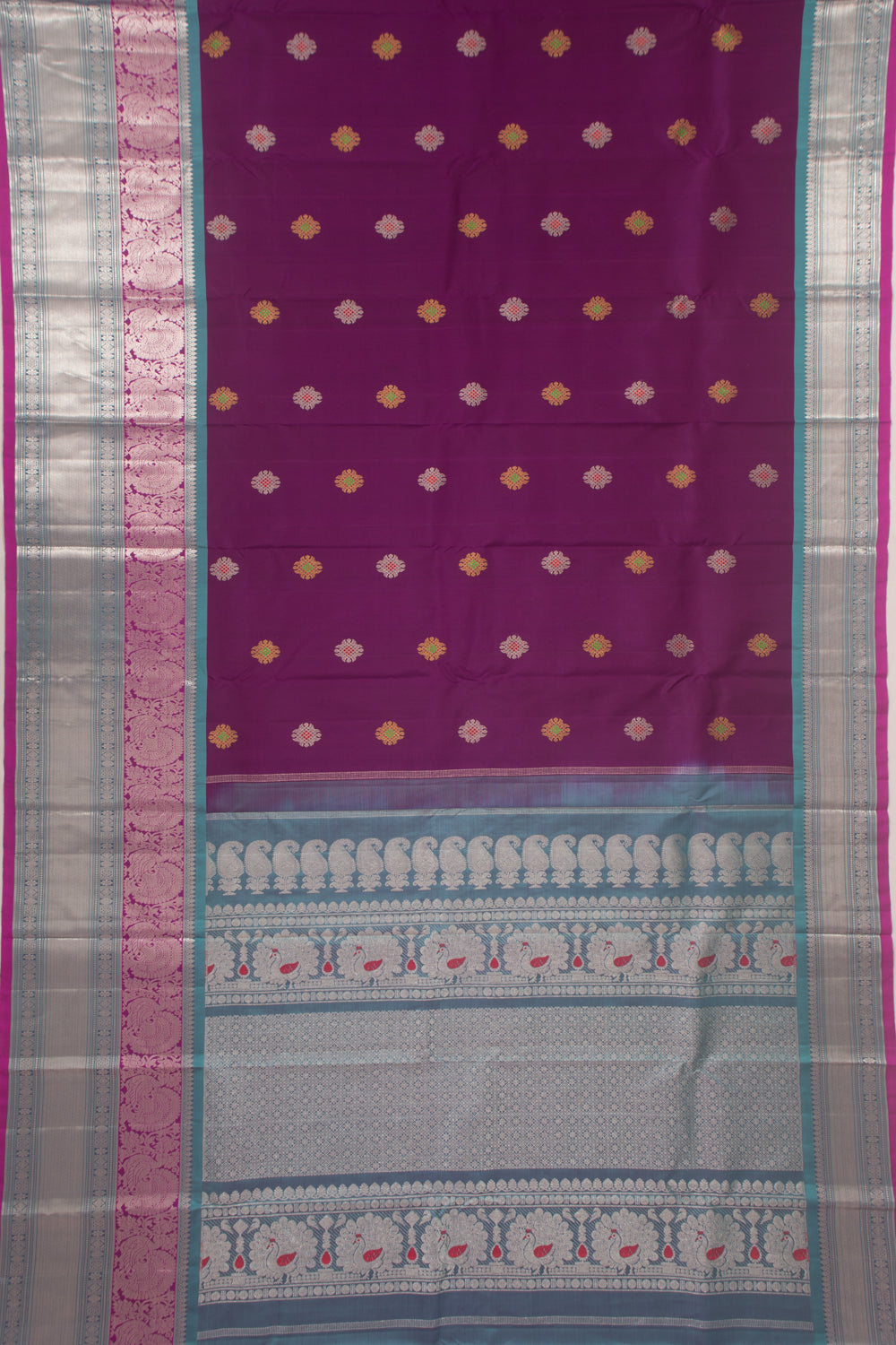 Kanchipuram Silk Butta Purple Saree